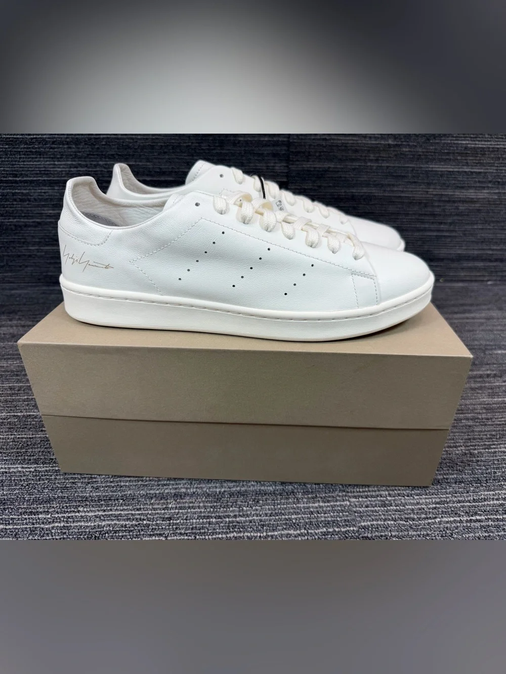 Adidas Y-3 Stan Smith Trainers Off White Leather Low-Profile Sneaker Mens 12 New